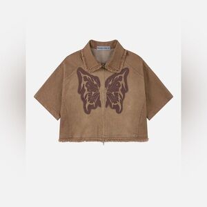 Aelfric Eden Butterfly Washed Denim Shirt